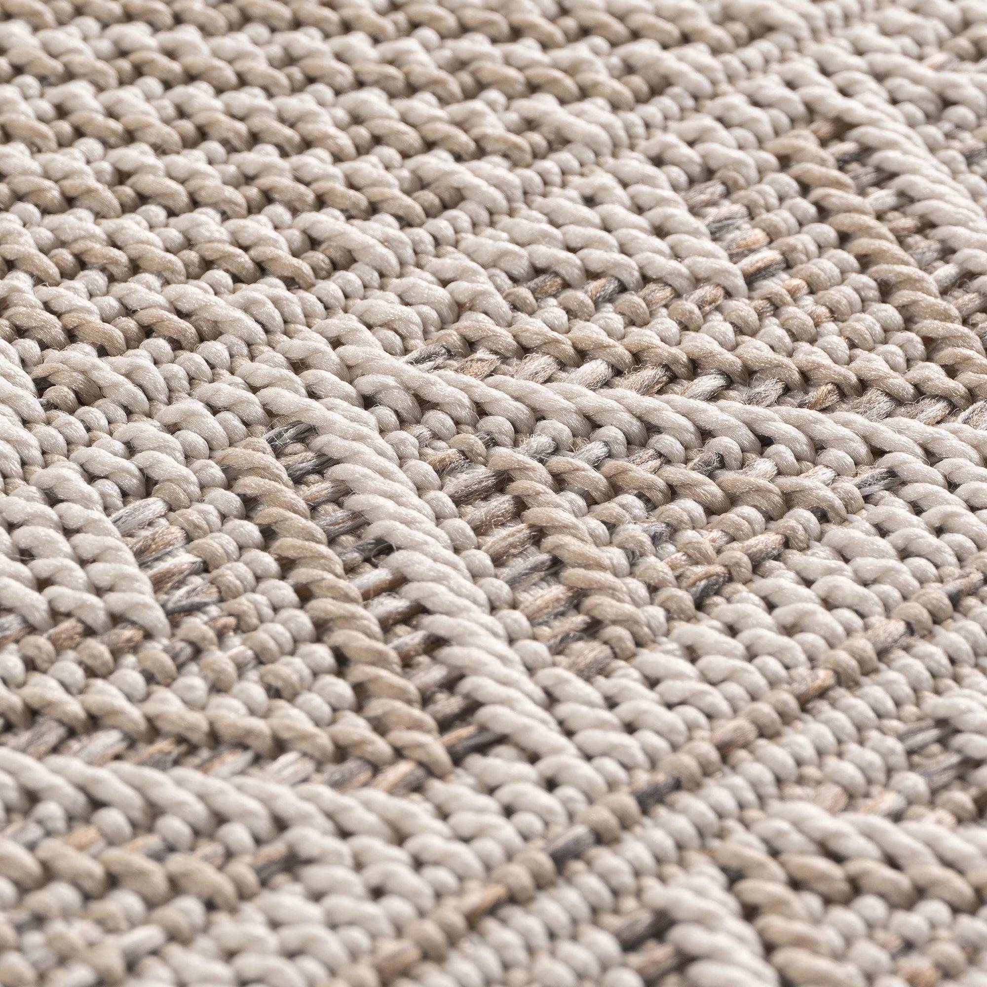 Ethnic Tribal Stripe Sisal Rug | Beige