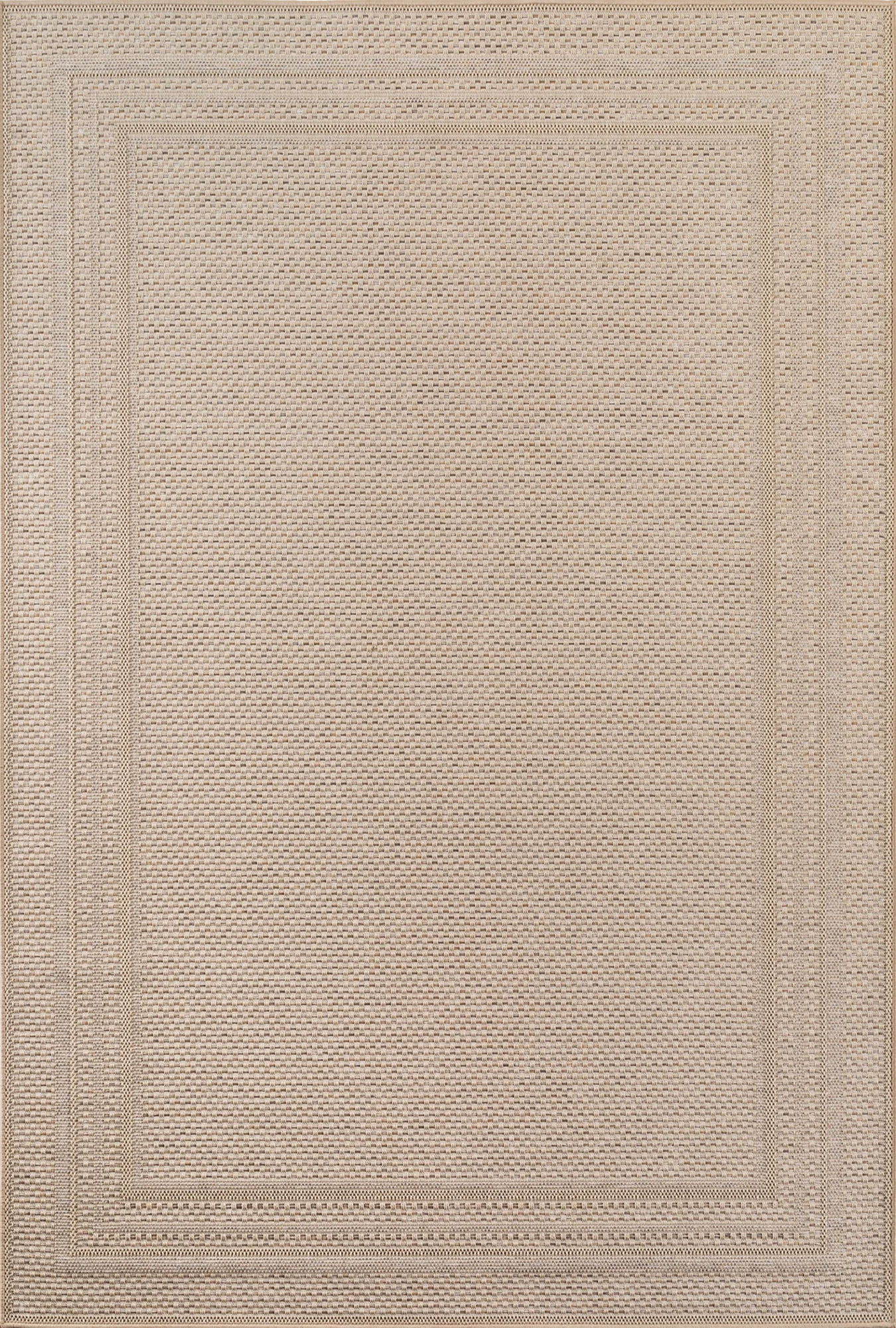 Bordered Rug Beige