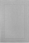 Bordered Rug Modern Gray