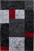 Plaid Grid Rug Red 