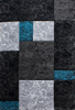 Checkered Grid Rug Turquoise 