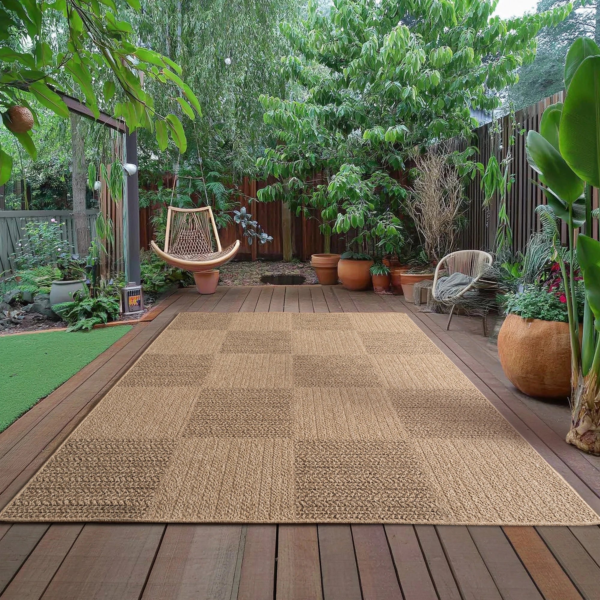 Jute-optik Area Rug Modern