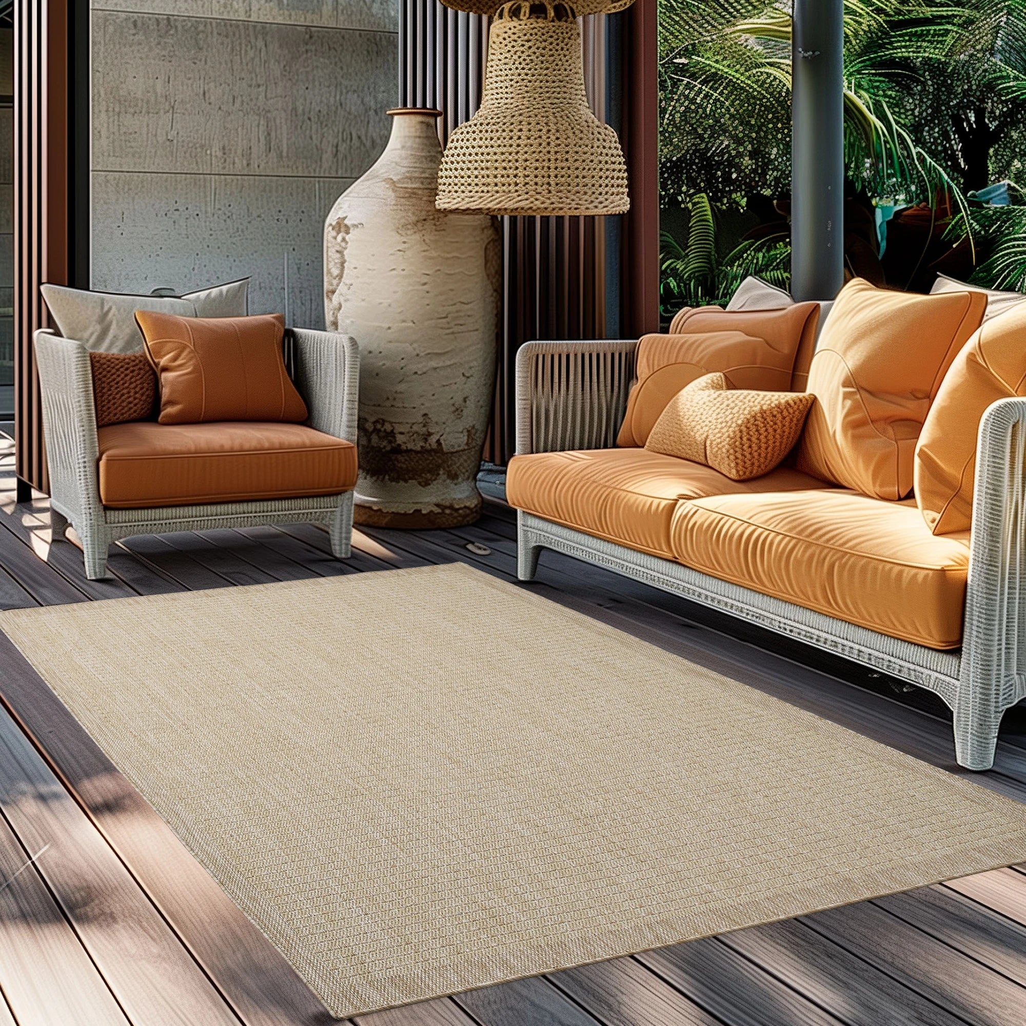 Plain Color Modern Neutral Rug
