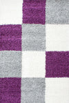 Plaid Checkerboard Rug Violet / Purple