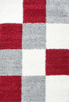 Checkered Plaid Chic Rug Red