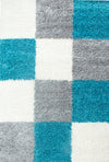 Plaid Rug Turquoise Turquoise