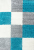 Plaid Rug Turquoise 