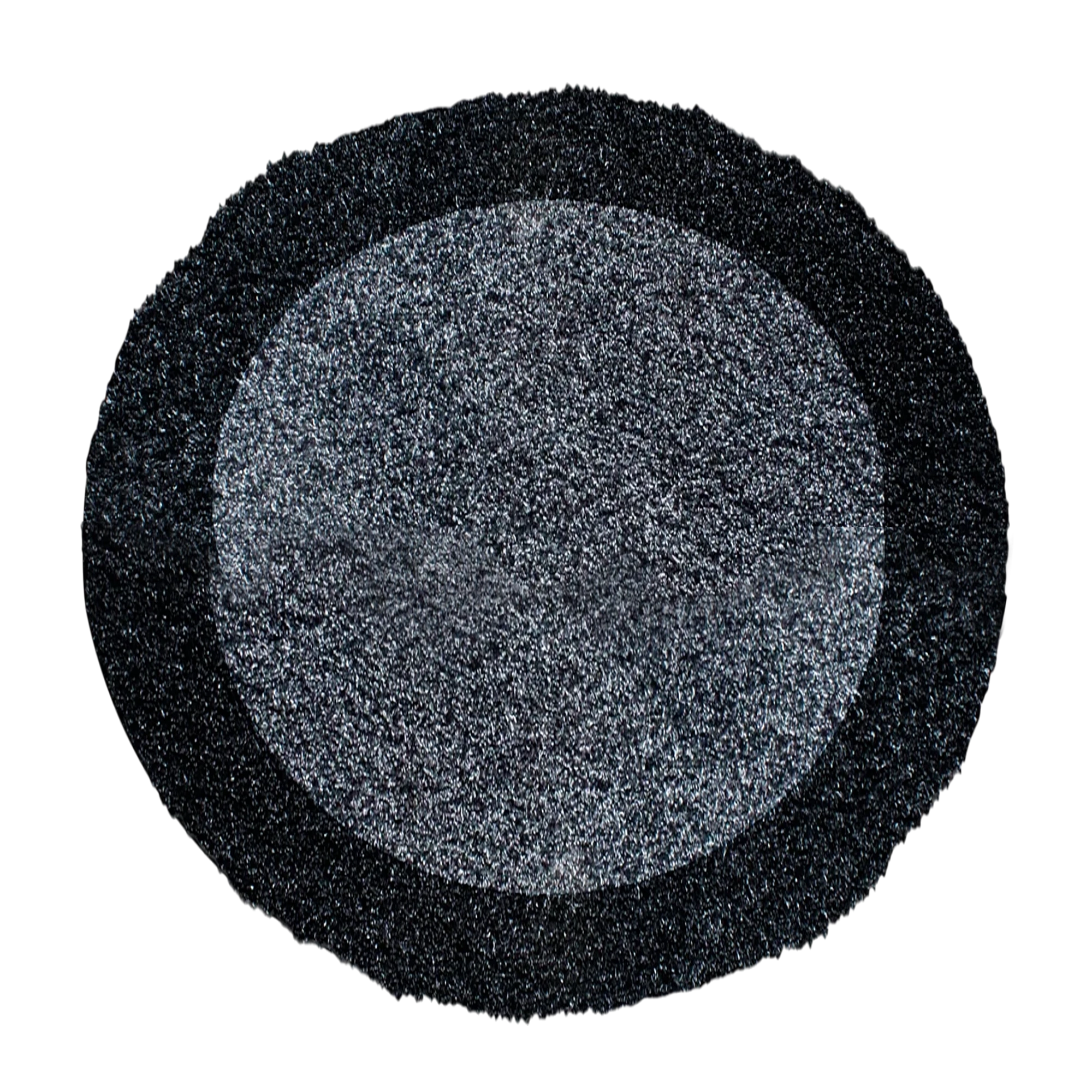 Moderner Eleganter Teppich mit Bordüre | Anthrazit