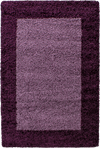 Bordered Refined Area Rug Modern Violet / Purple