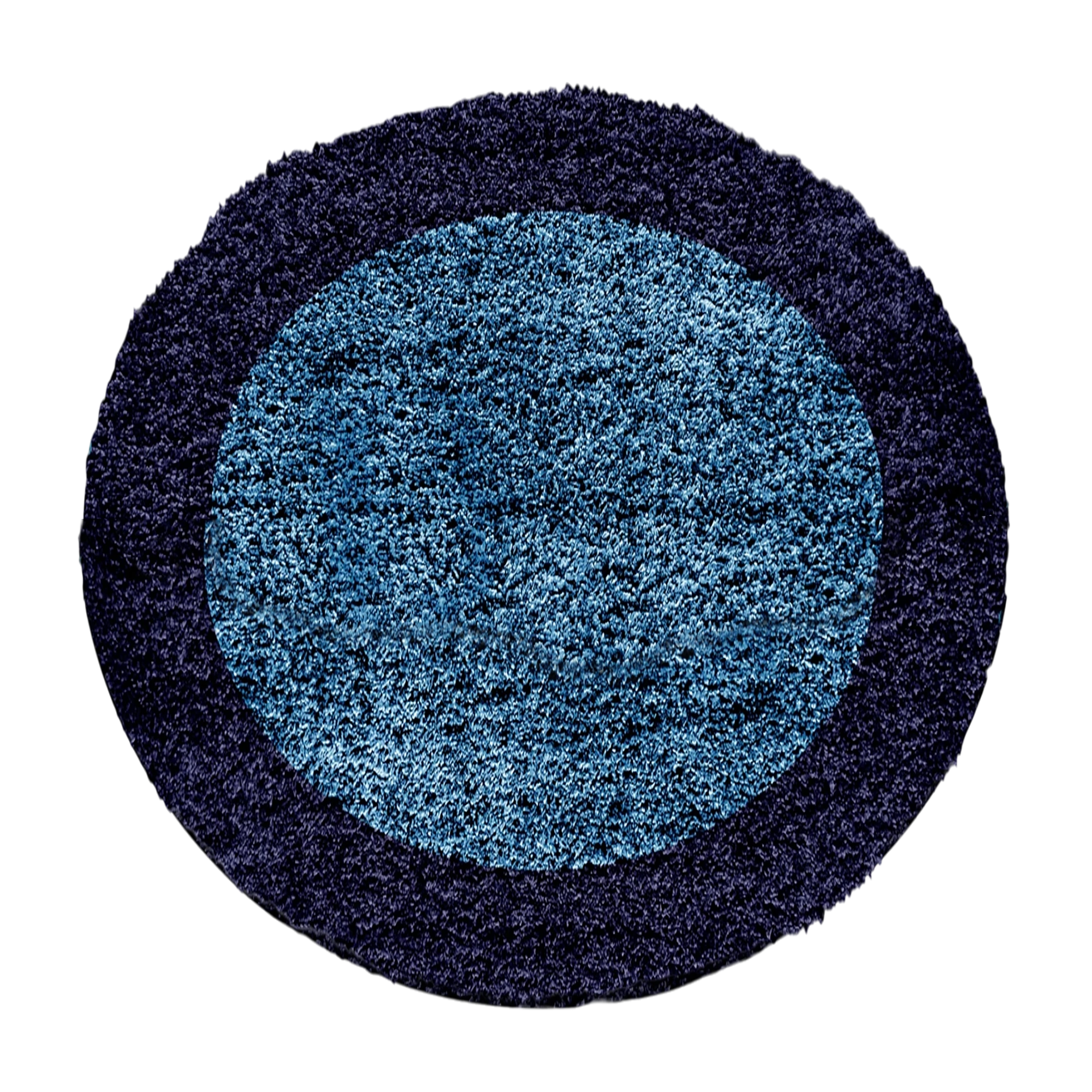 Moderner Eleganter Teppich mit Bordüre | Marineblau