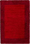 Bordered Rug Red Red