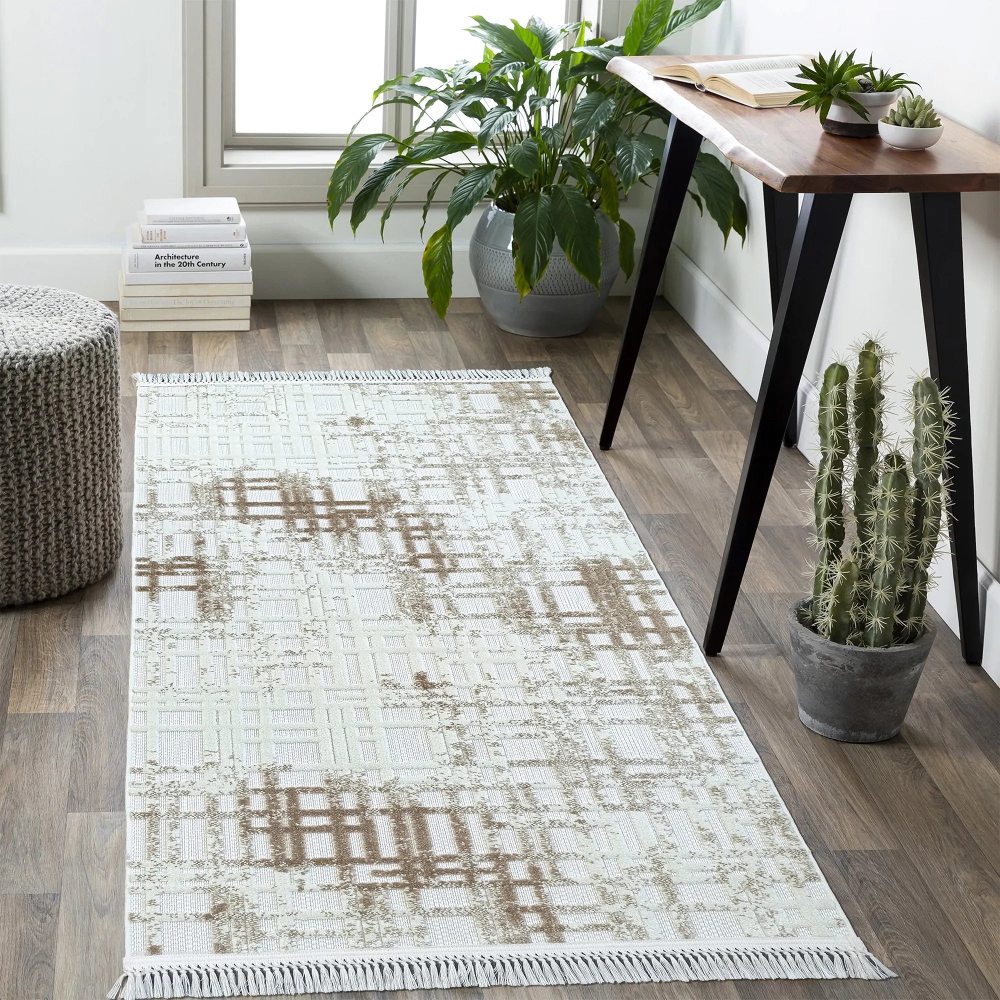 Square Symphony Beige Rug - Bella Rugs