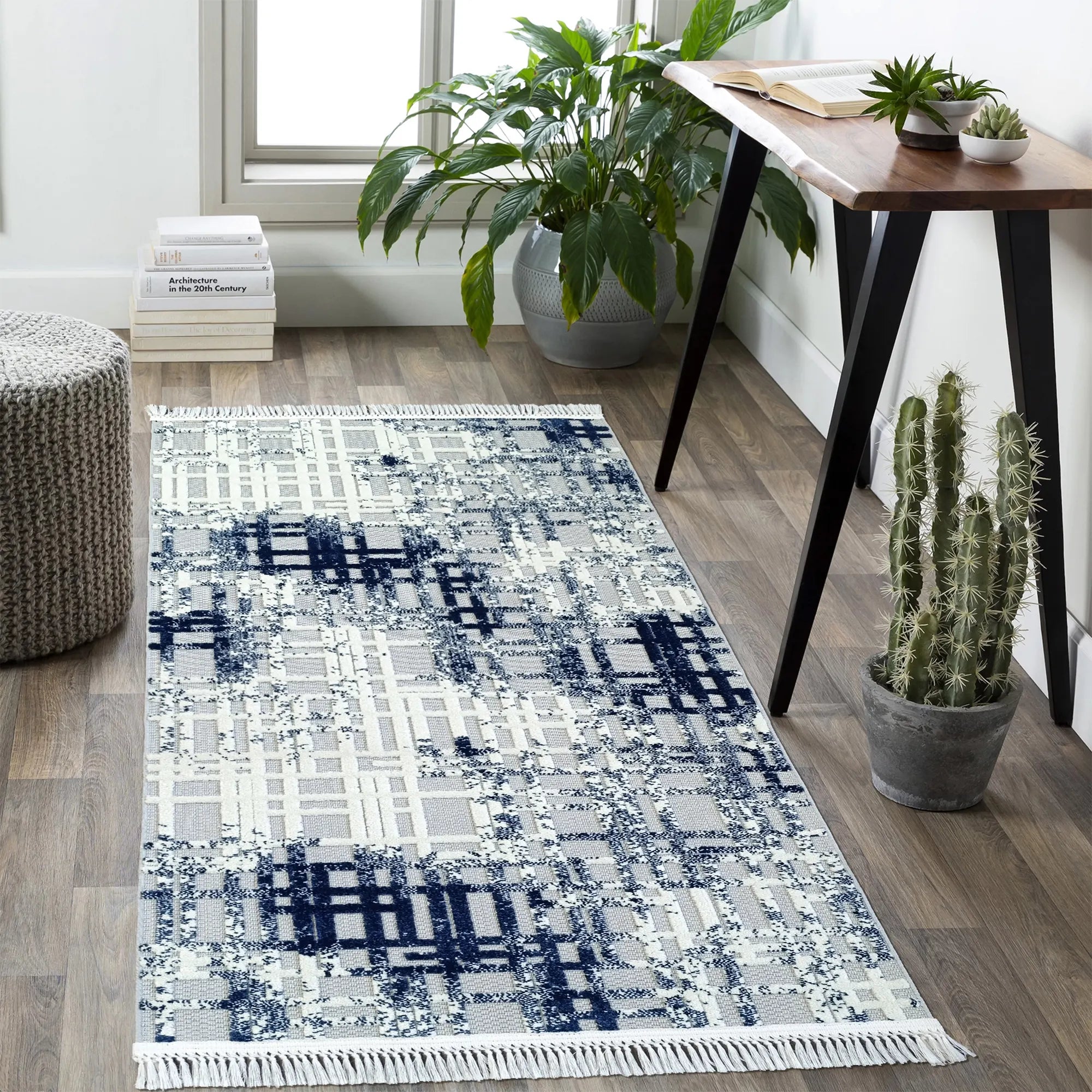 Square Symphony Blue Rug - Bella Rugs