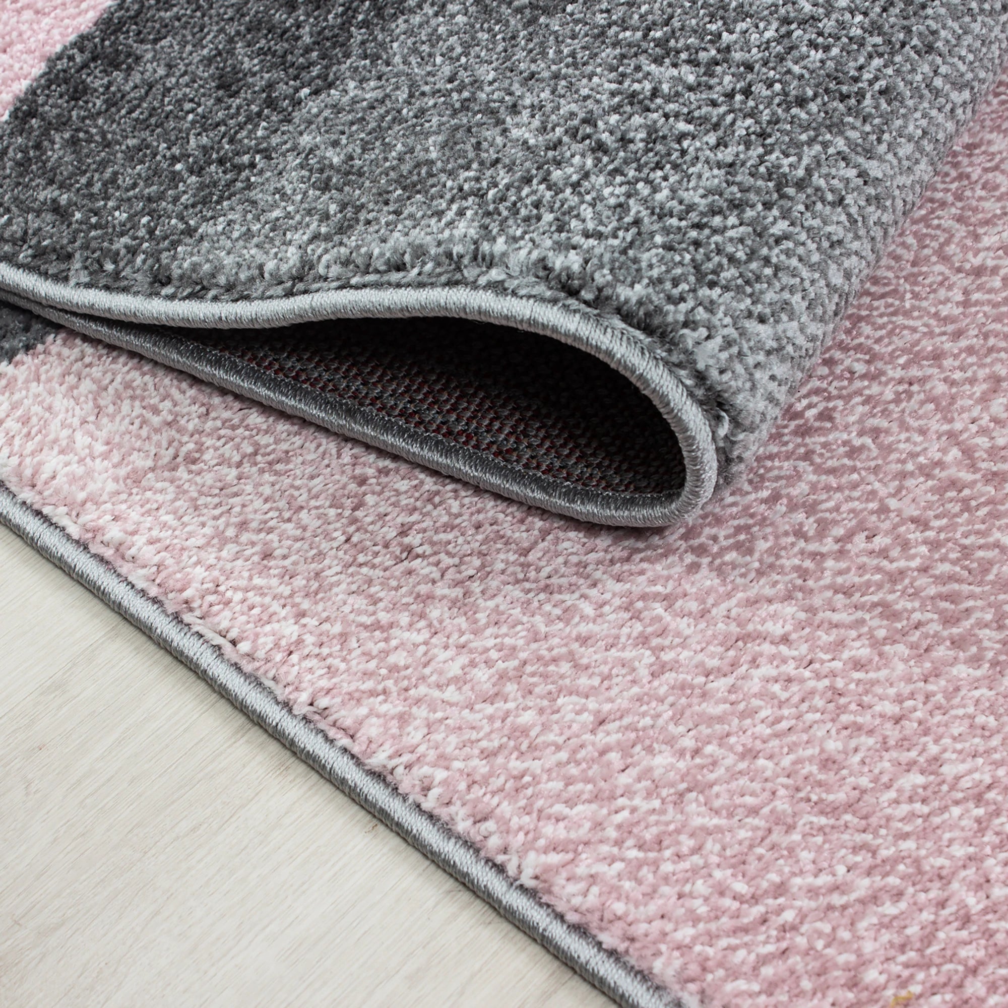 Plaid Checkerboard Rug Pink