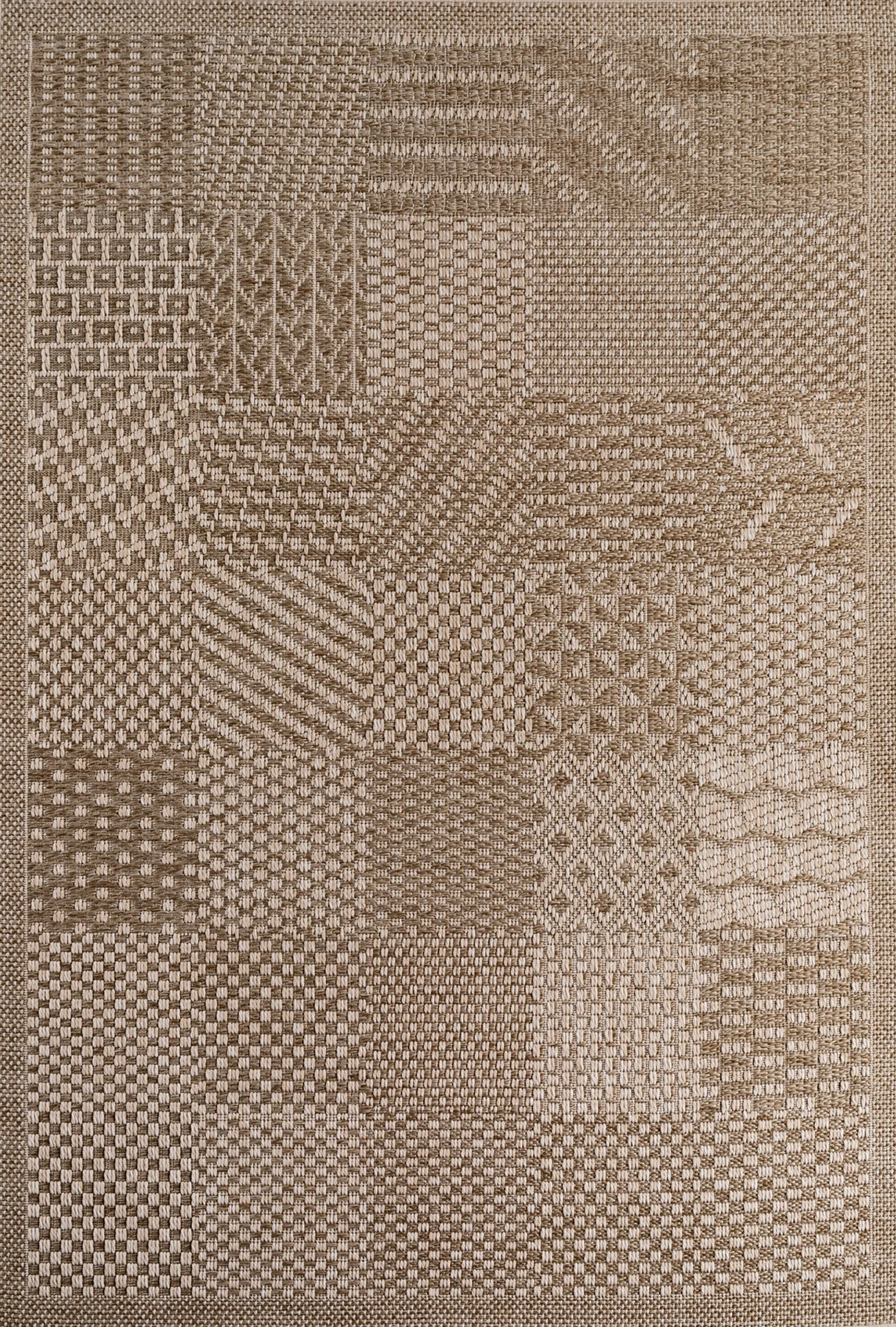 Moderner Teppich in klarer, neutraler Farbe