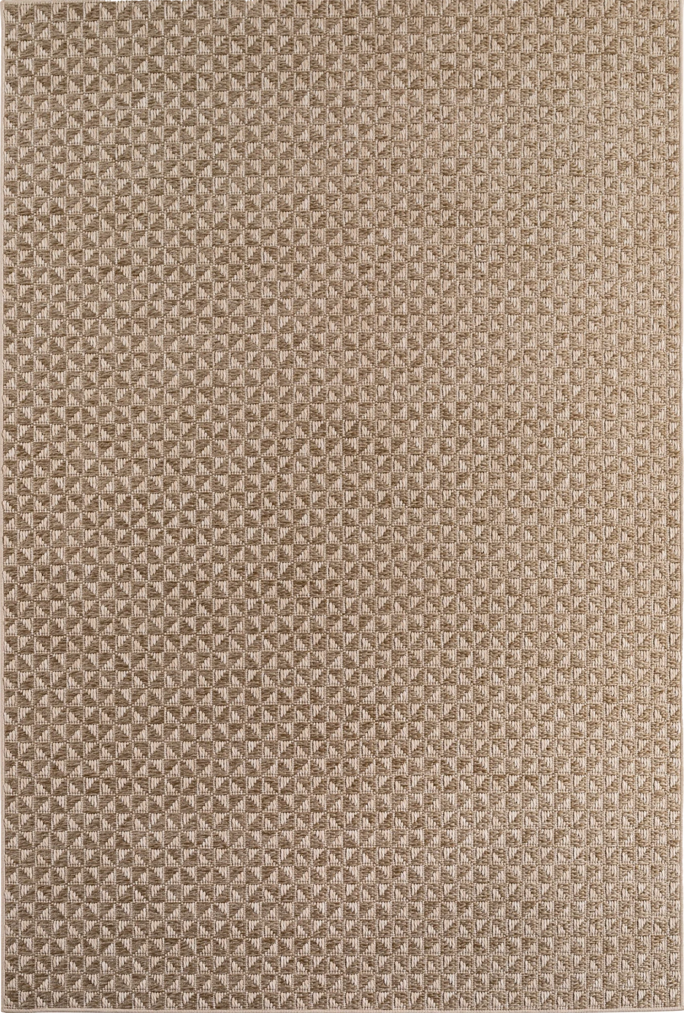 Plaid Checkerboard Rug Beige