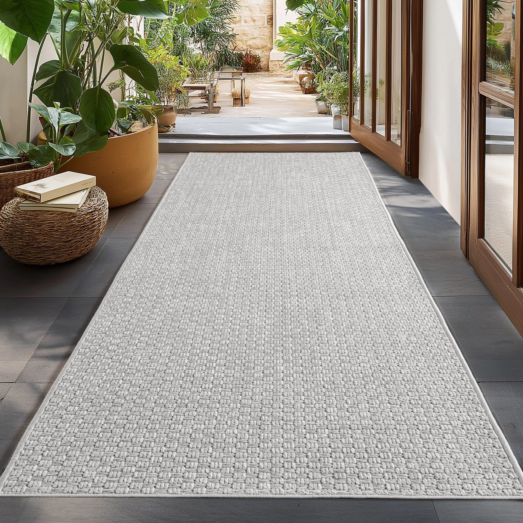 Plaid Grid Rug