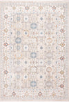 Elfenbeinfarbener Harmony Vintage Medaillon Teppich Beige