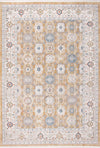 Goldener Mosaik-Medaillon-Vintage-Teppich Gold