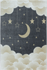 Raffinierter Teppich mit Mond und Sternen 