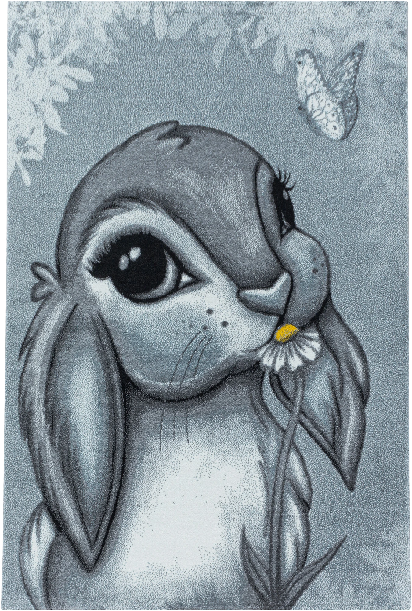 Rabbit Rug Blue