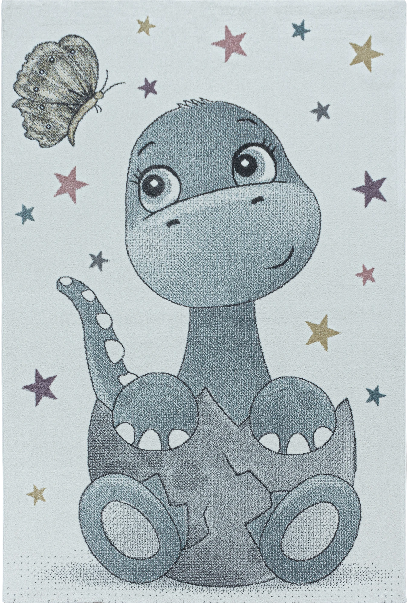 Dinosaur Refined Area Rug Blue
