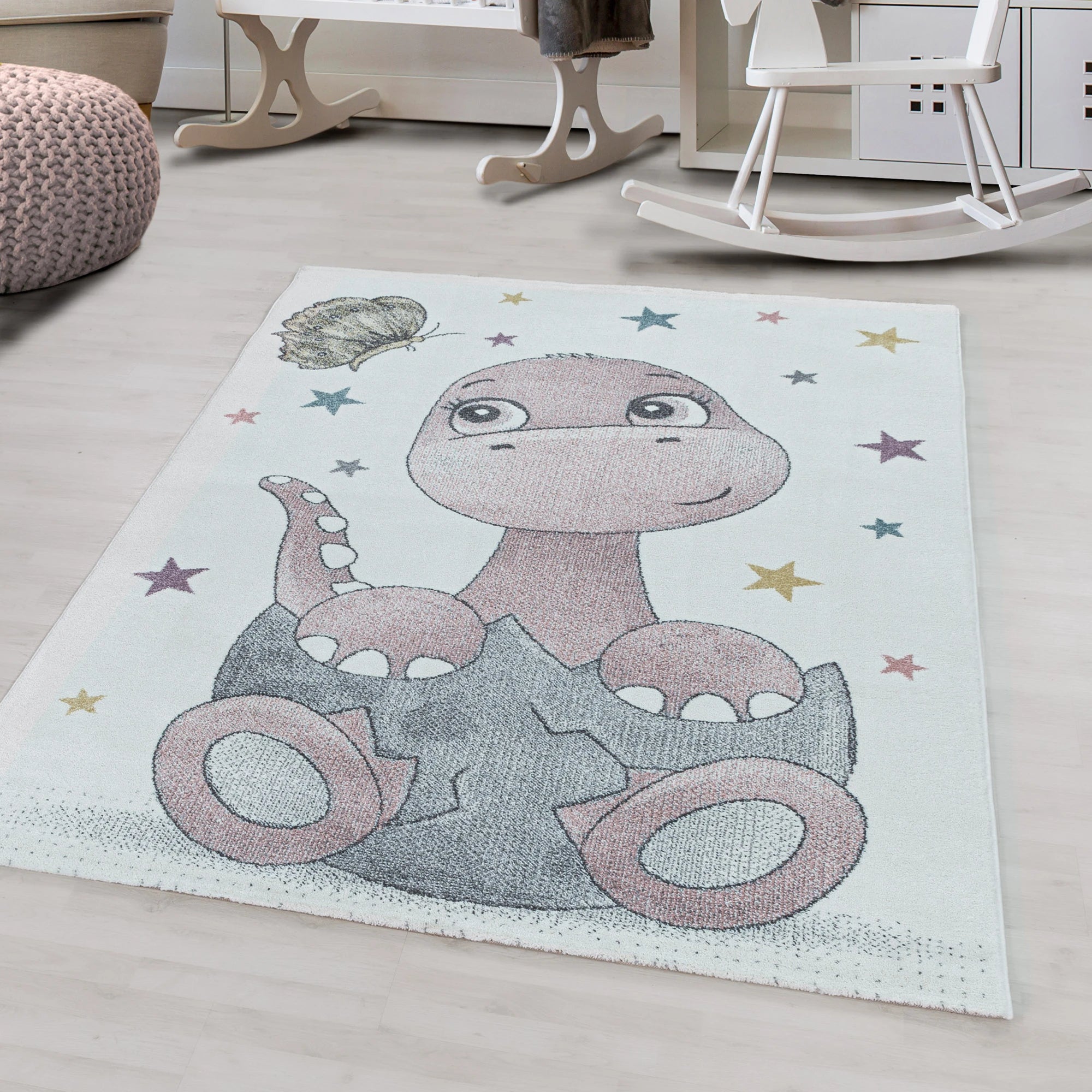 Dinosaur Rug Pink