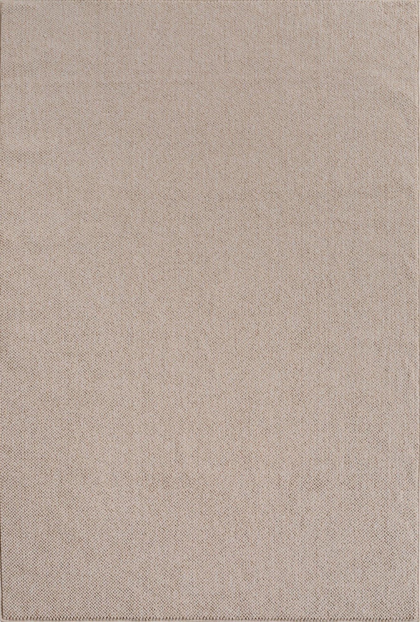 Minimalistischer Outdoor Teppich in Jute Optik mit Flachgewebe | Beige