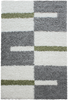 Checkered Grid Rug Green 