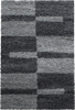 Checkered Grid Rug Gray 