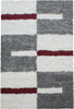 Checkered Grid Rug Red 