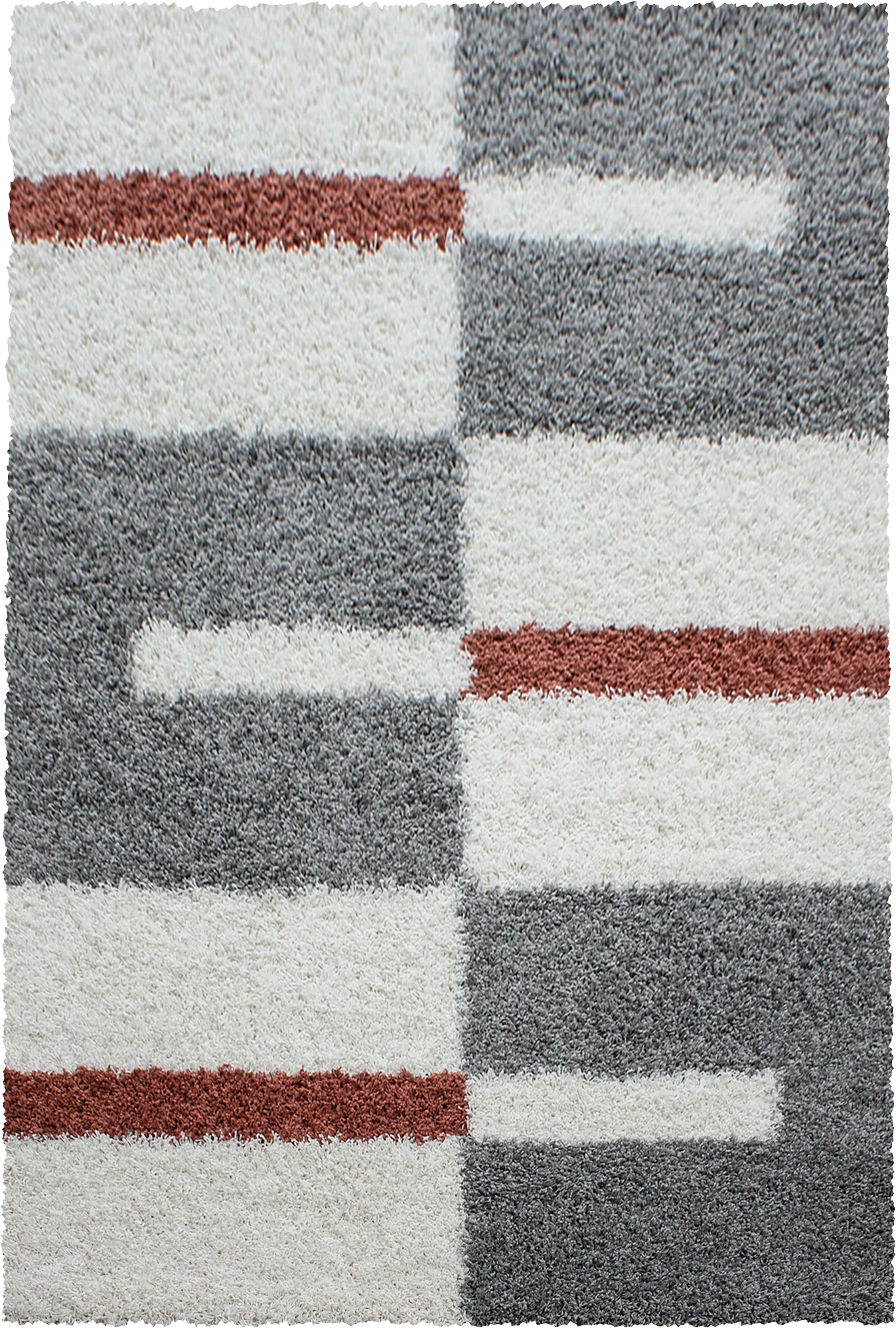Plaid Neutral Floor Rug Modern