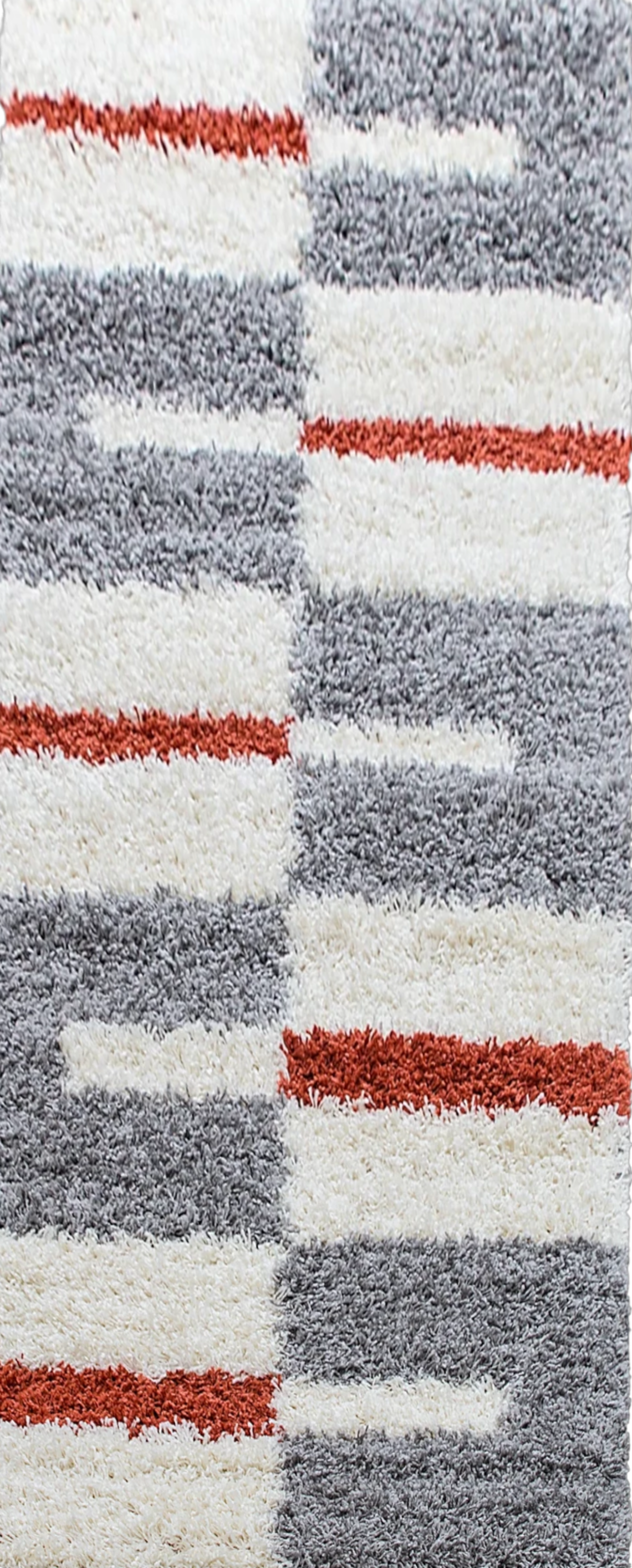 Checkered Plaid Block Shag Rug | Terra