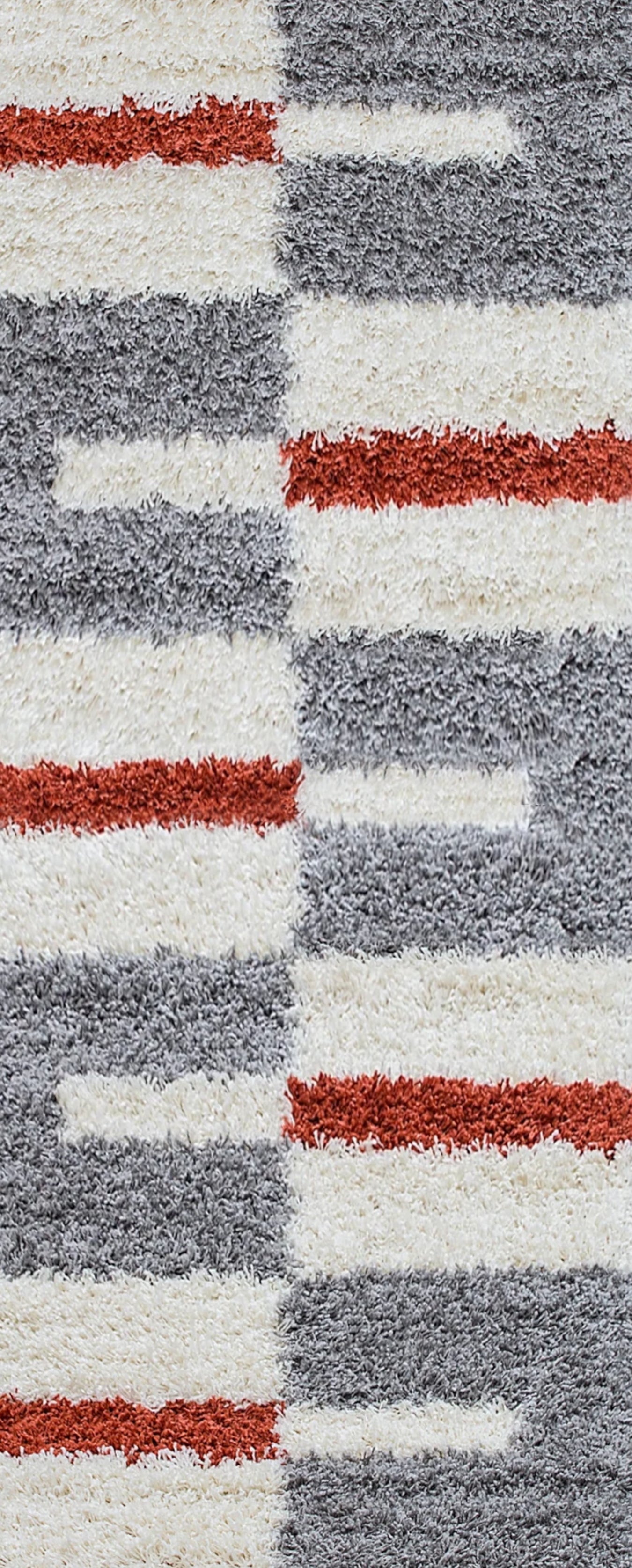 Karierter Block Shag Teppich | Terra