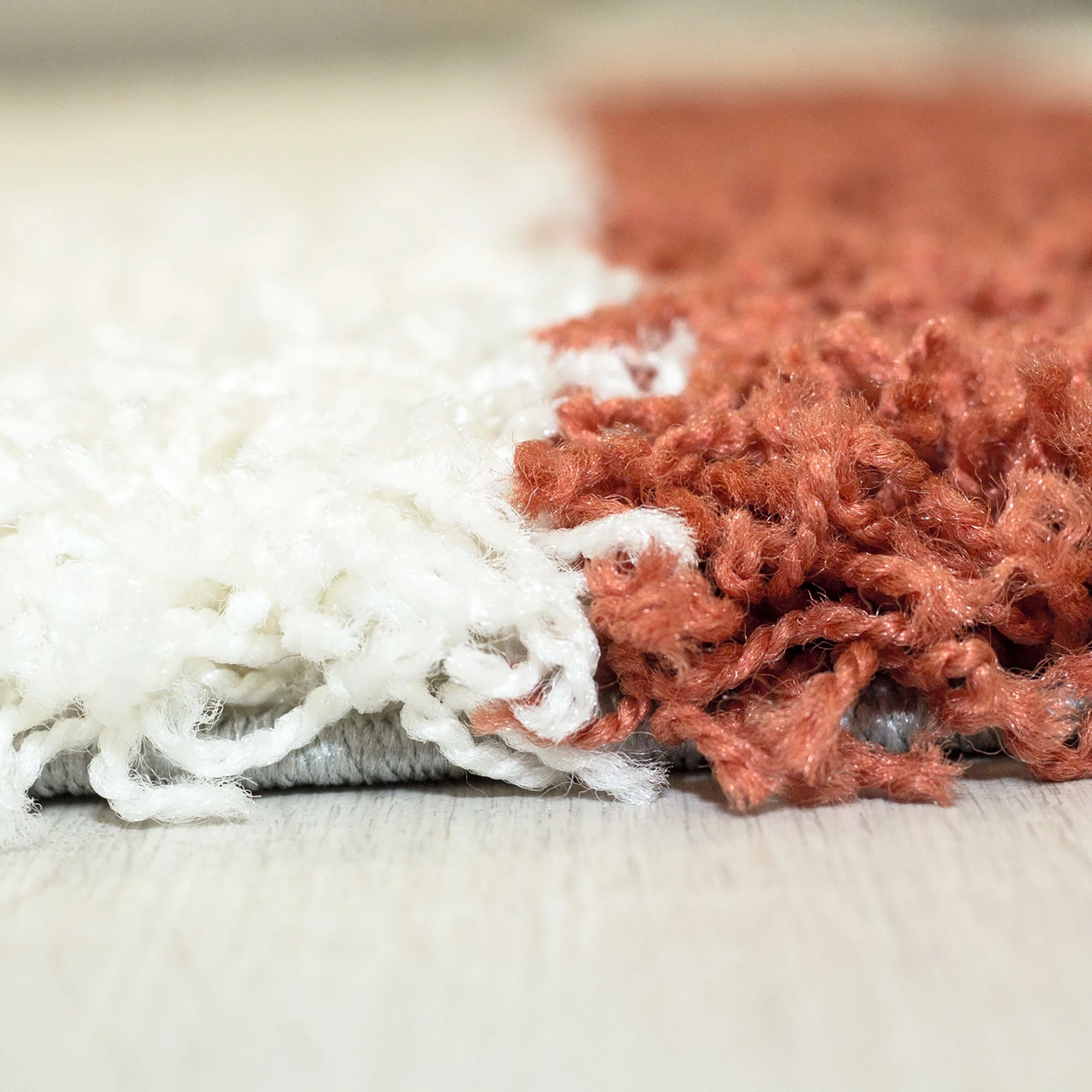 Checkered Plaid Block Shag Rug | Terra