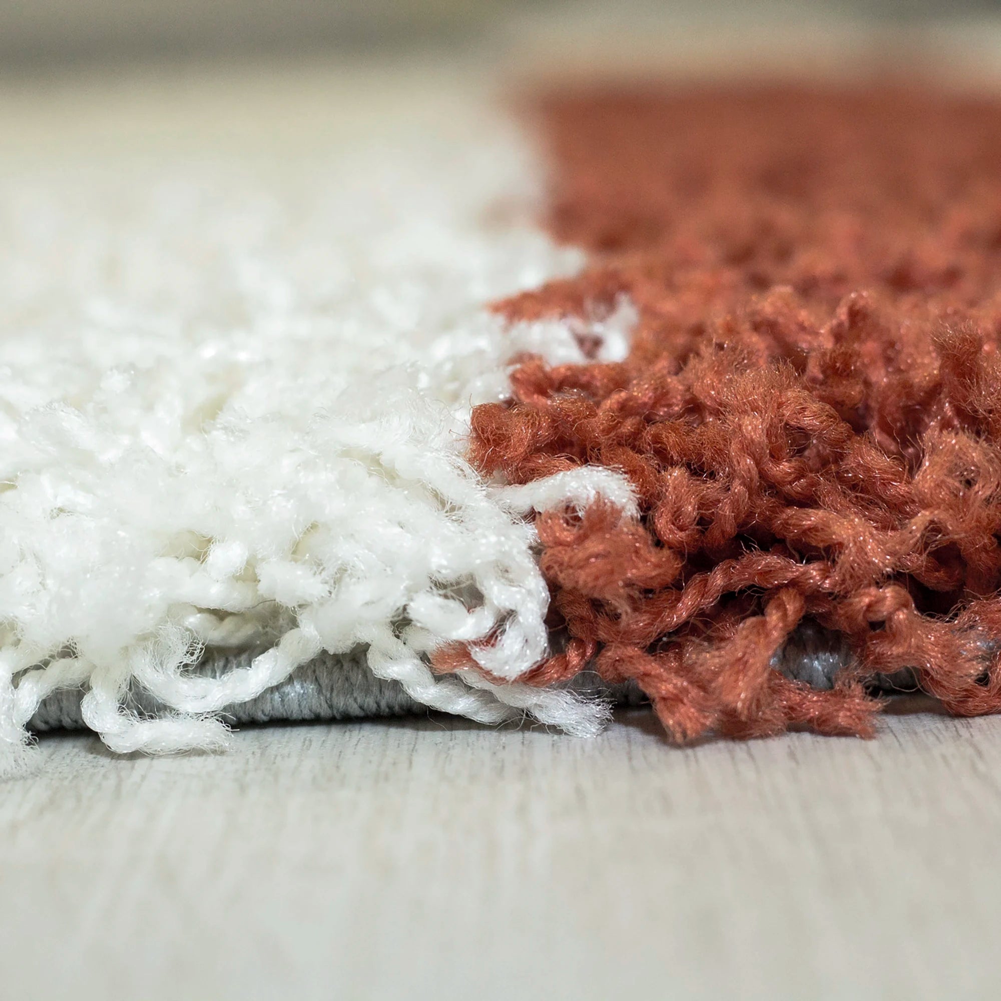 Karierter Block Shag Teppich | Terra