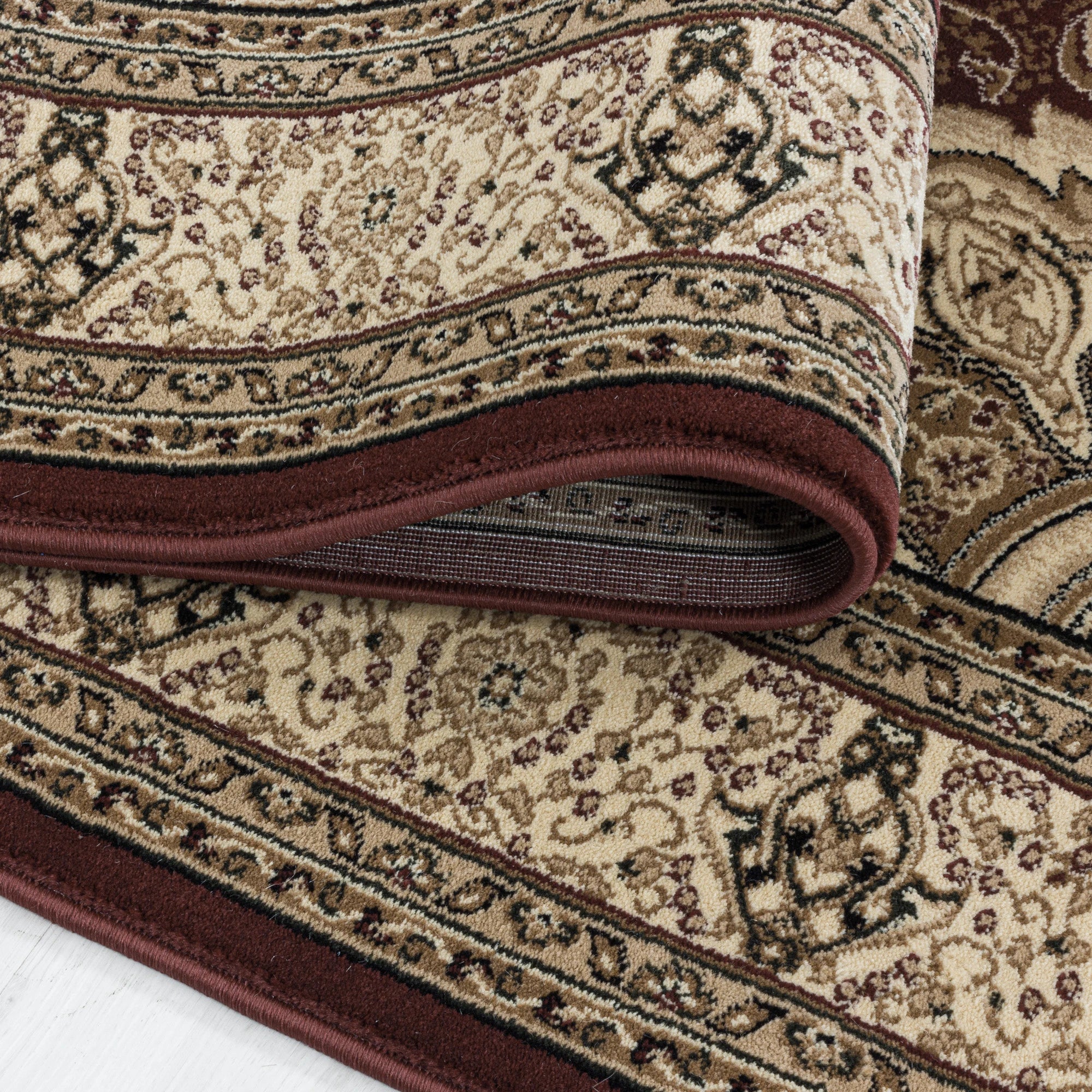 Oriental Modern Area Rug Red