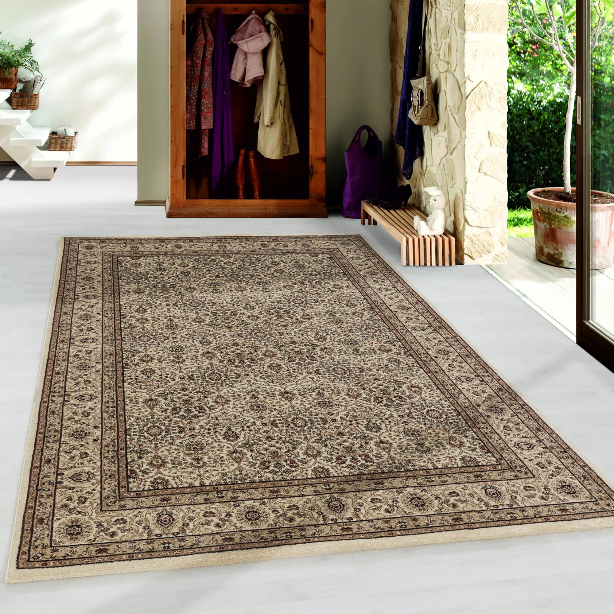 Orientalischer, raffinierter Teppich in Beige