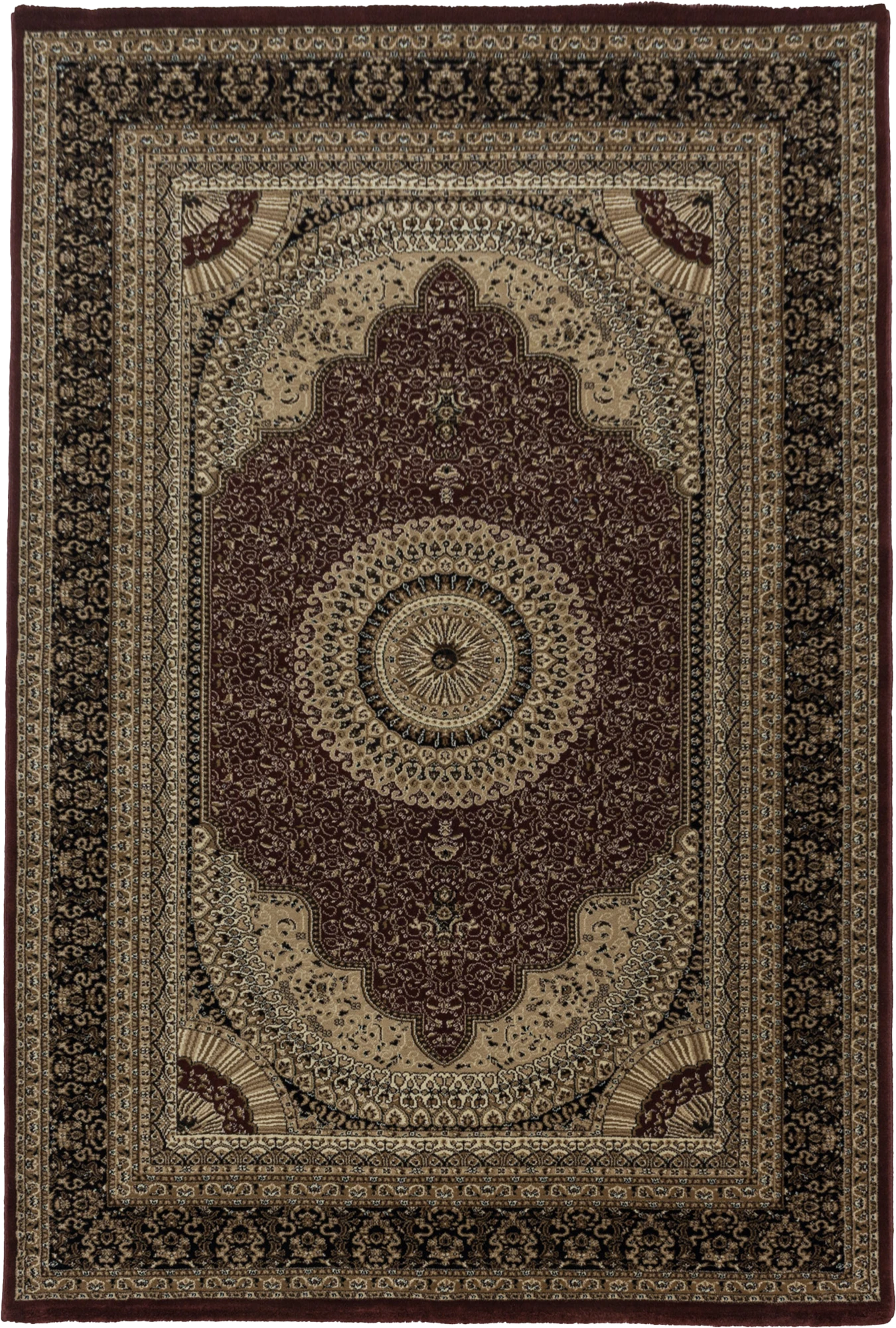 Oriental Chic Area Rug Red