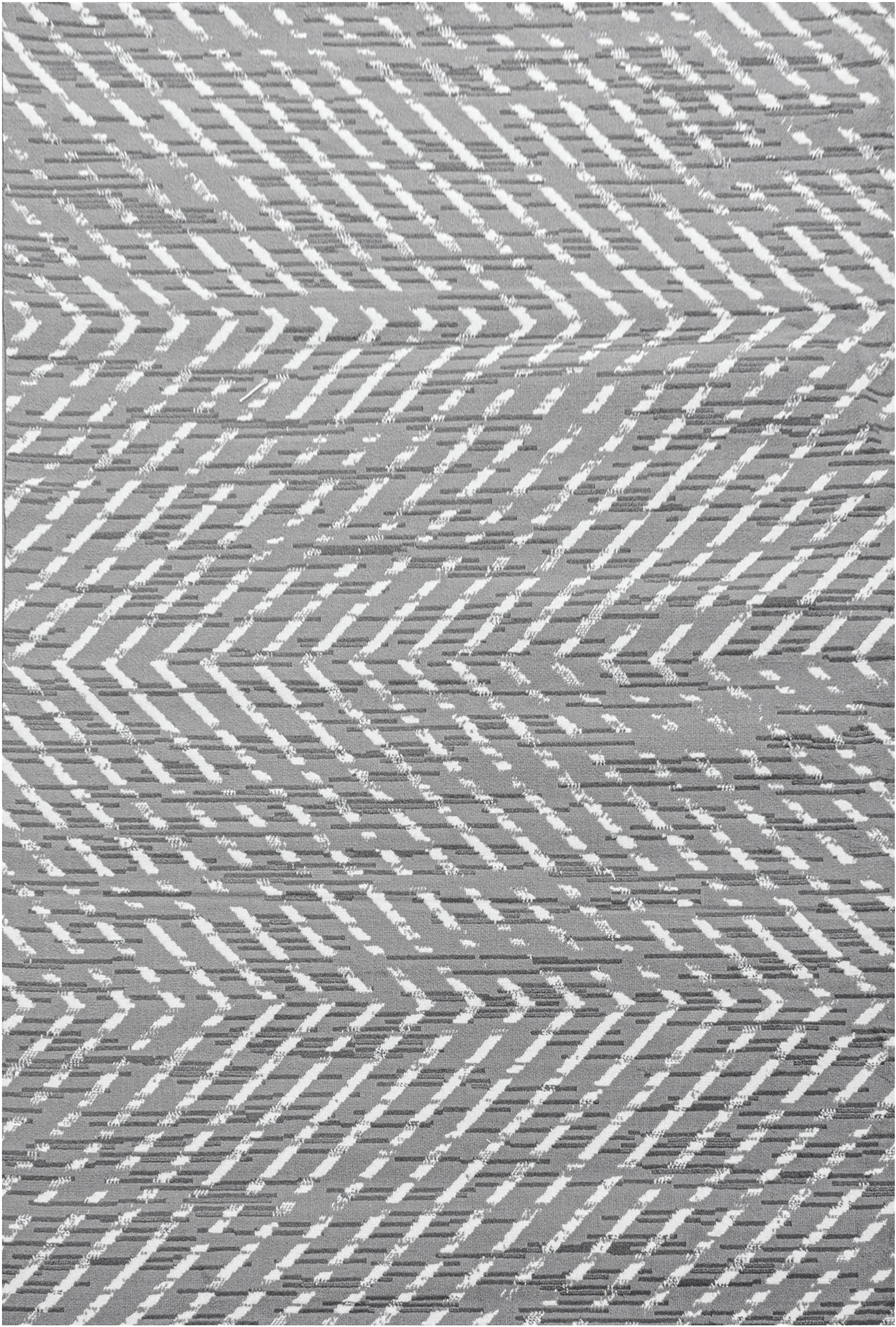 Geometrischer Rautenteppich in Grau