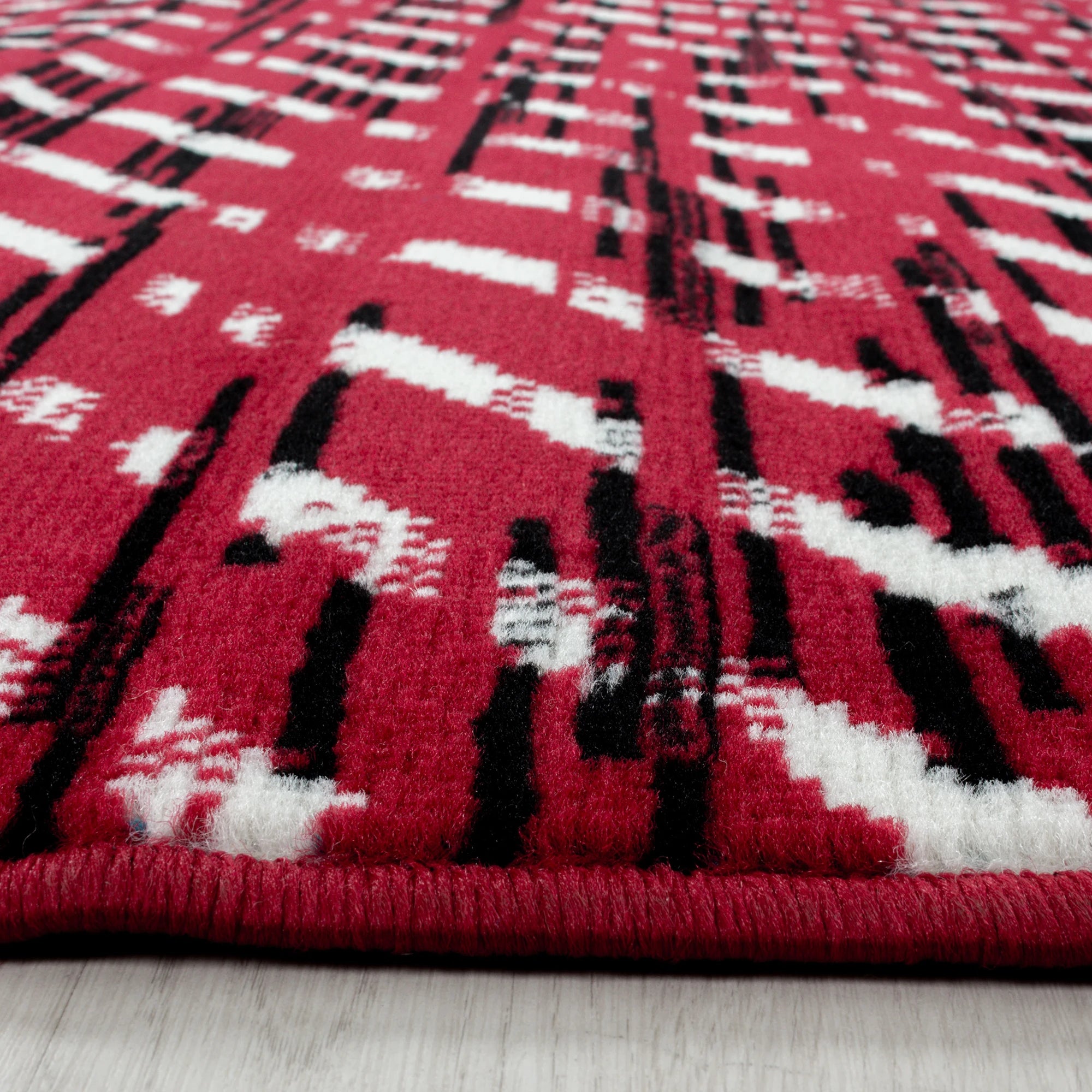 Geometrischer Gitterteppich Rot