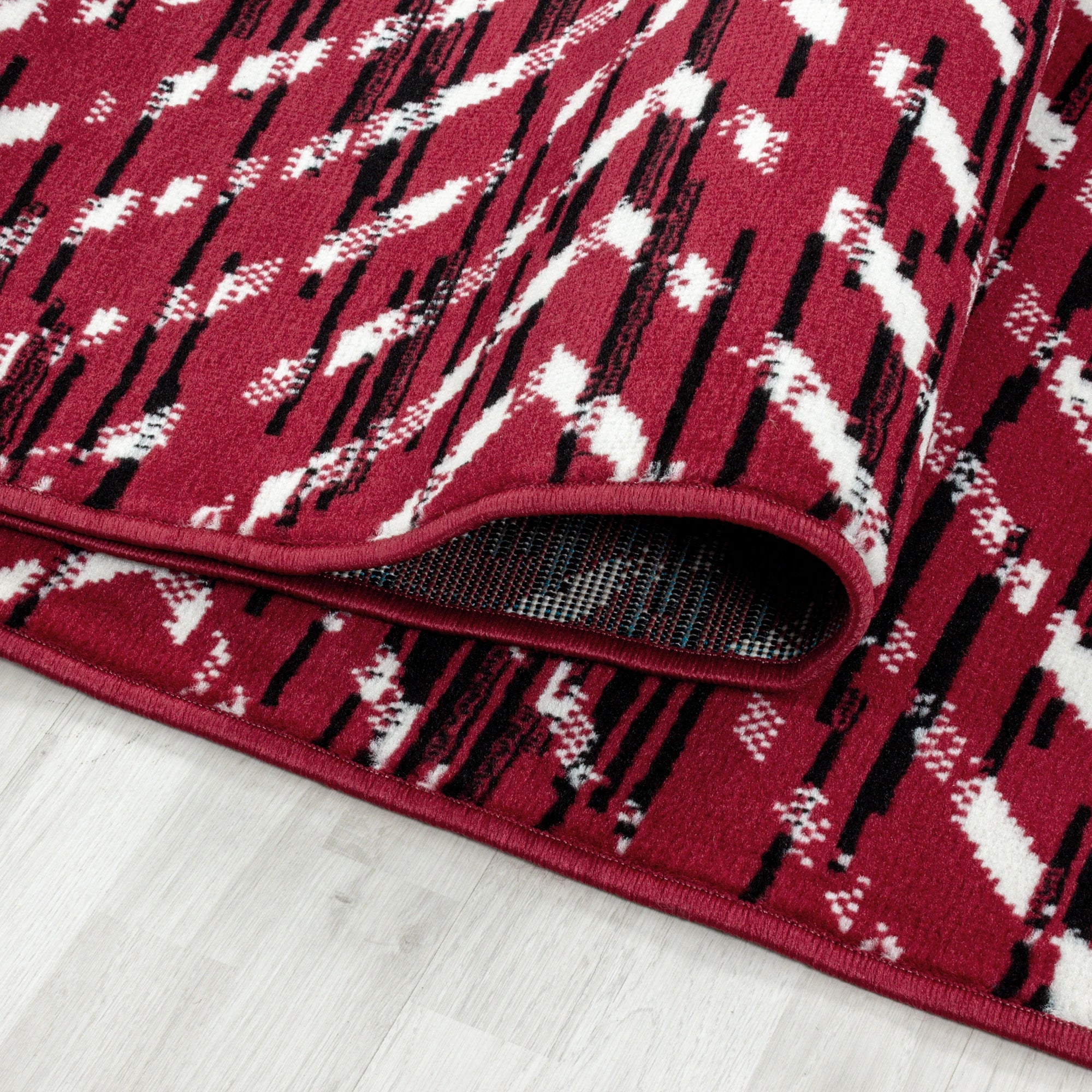 Geometrischer Gitterteppich Rot