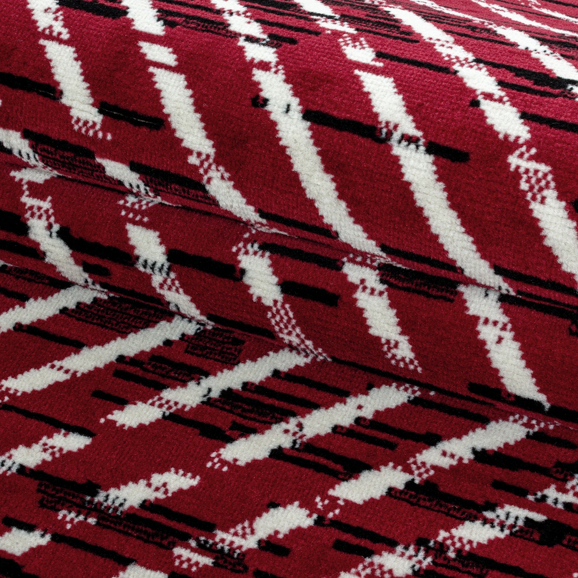 Geometrischer Gitterteppich Rot