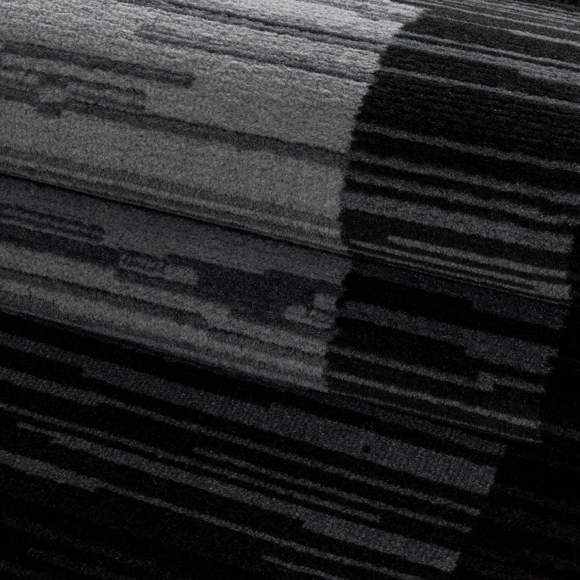 Geometrischer Polygon-Teppich Schwarz