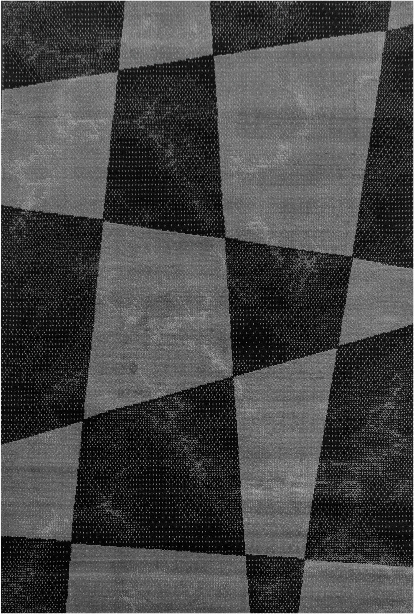 Lattice Polygon Rug Black