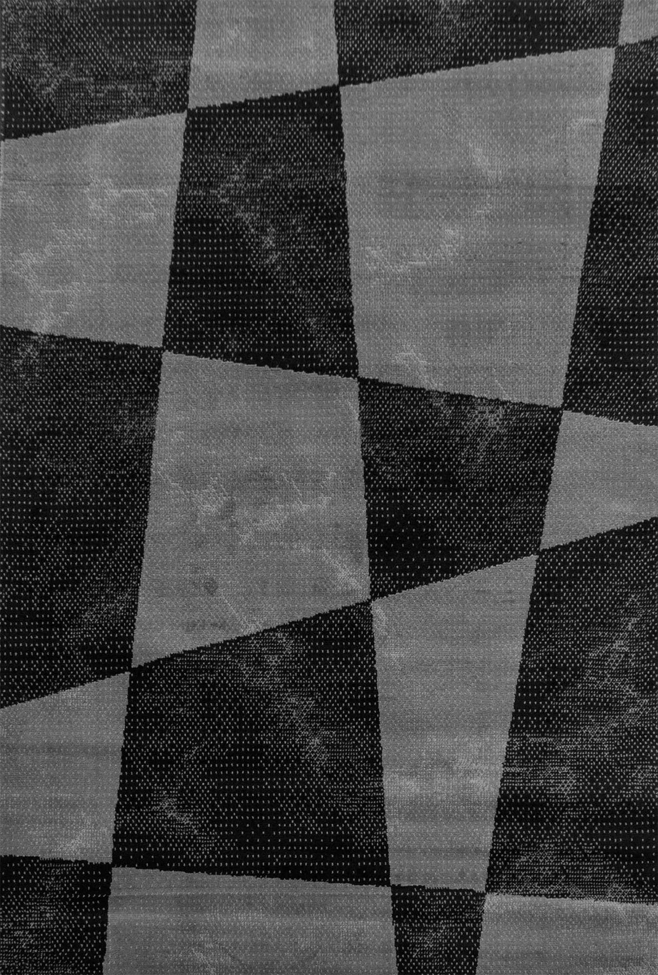 Gitterpolygon-Teppich Schwarz