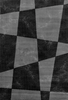 Gitterpolygon-Teppich Schwarz 