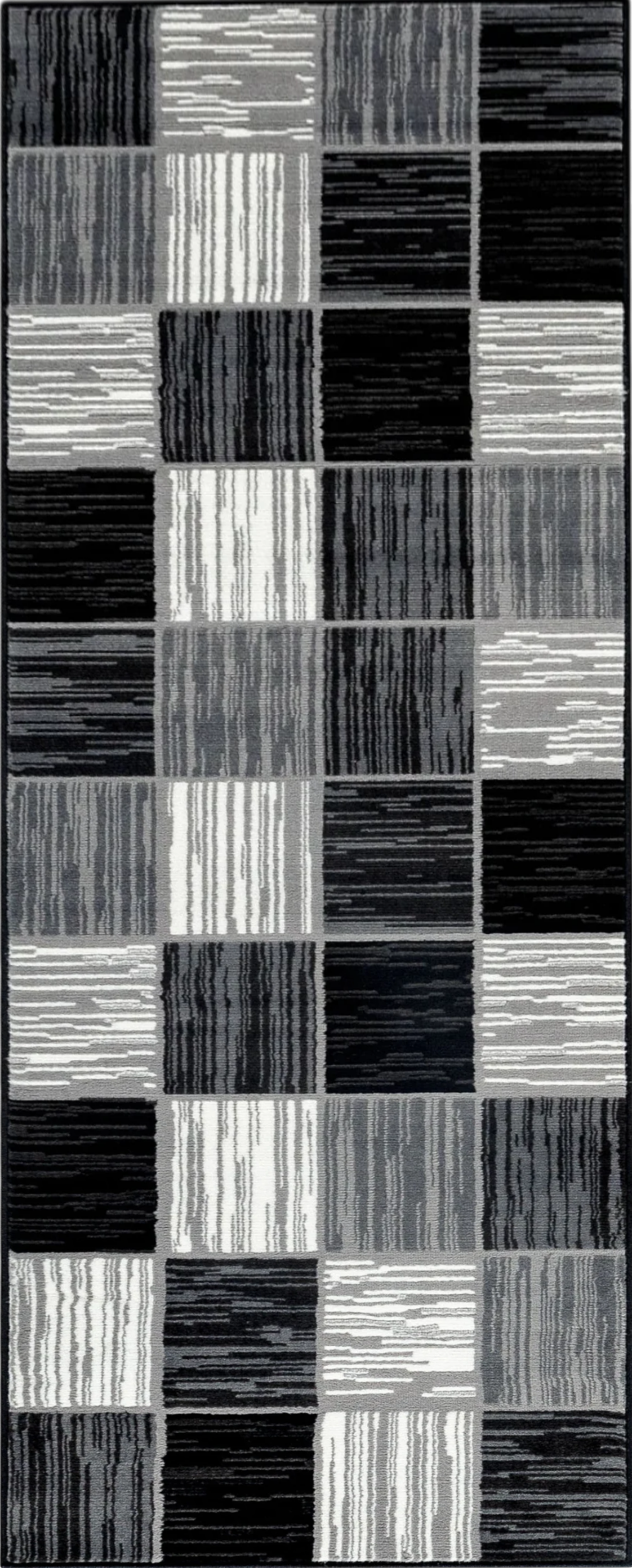 Zeitgenössischer Bodenteppich mit polygonalem Mosaikmuster