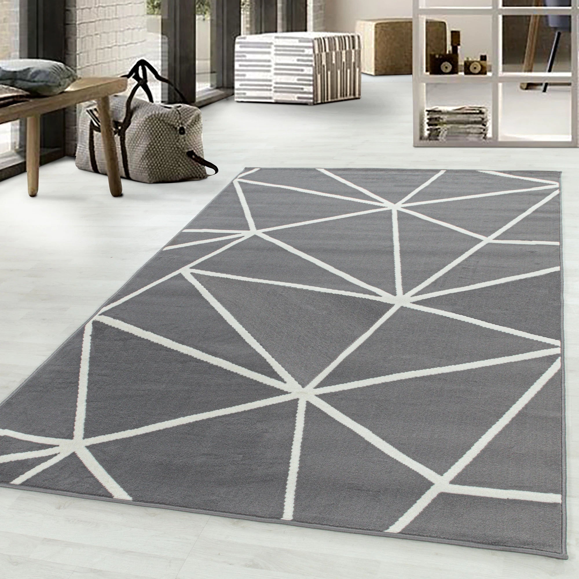 Angular Tessellated Contemporary Floor Rug
