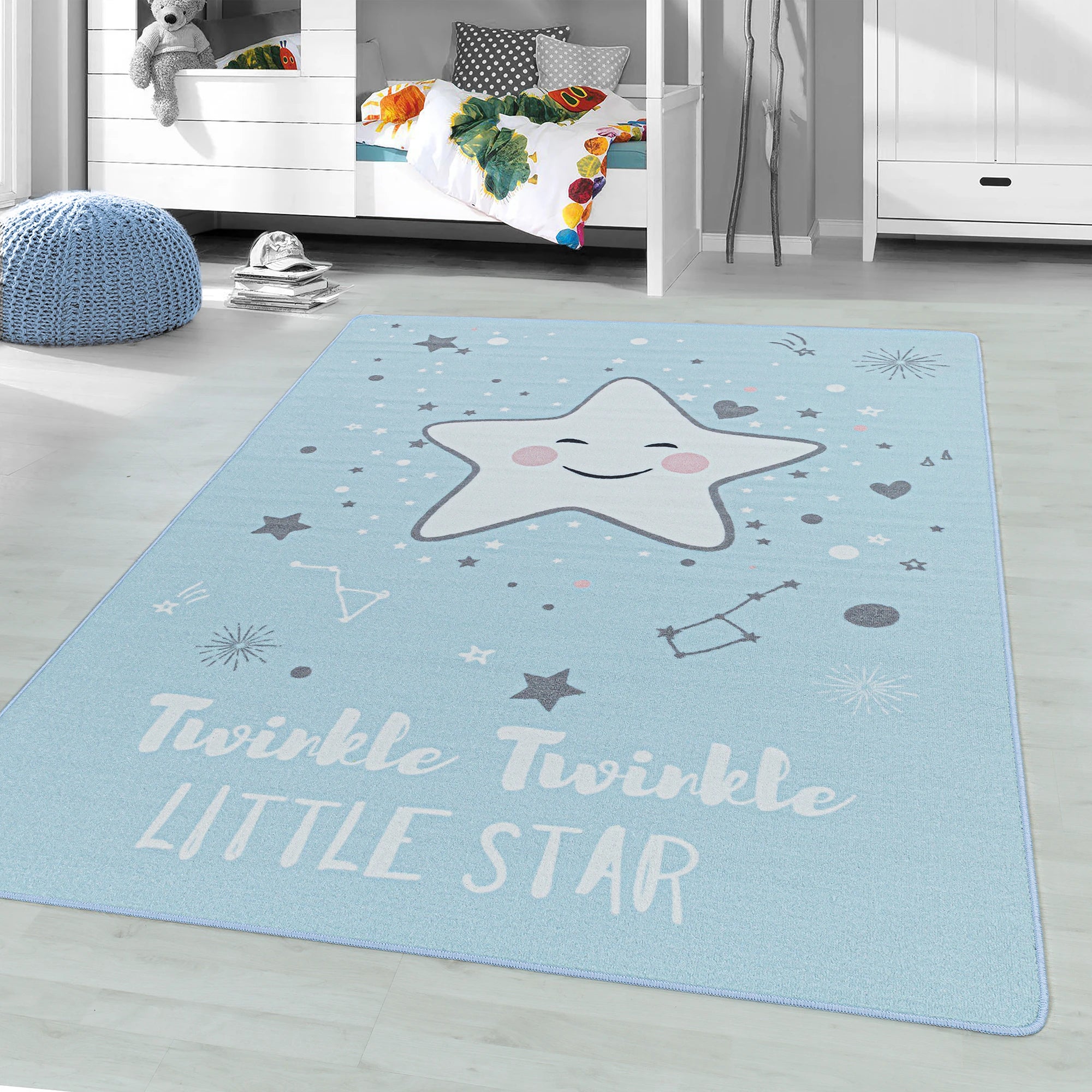 Stars Rug Blue